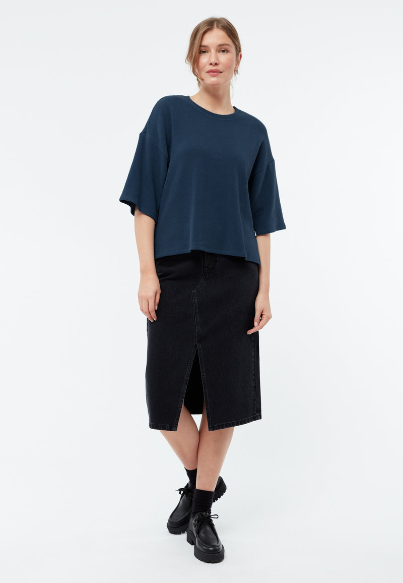 Givn Berlin Sweater GBSELMA aus recycelter Baumwolle Sweater Blue
