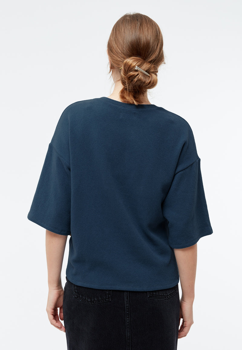 Givn Berlin Sweater GBSELMA aus recycelter Baumwolle Sweater Blue