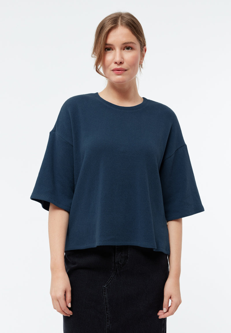 Givn Berlin Sweater GBSELMA aus recycelter Baumwolle Sweater Blue