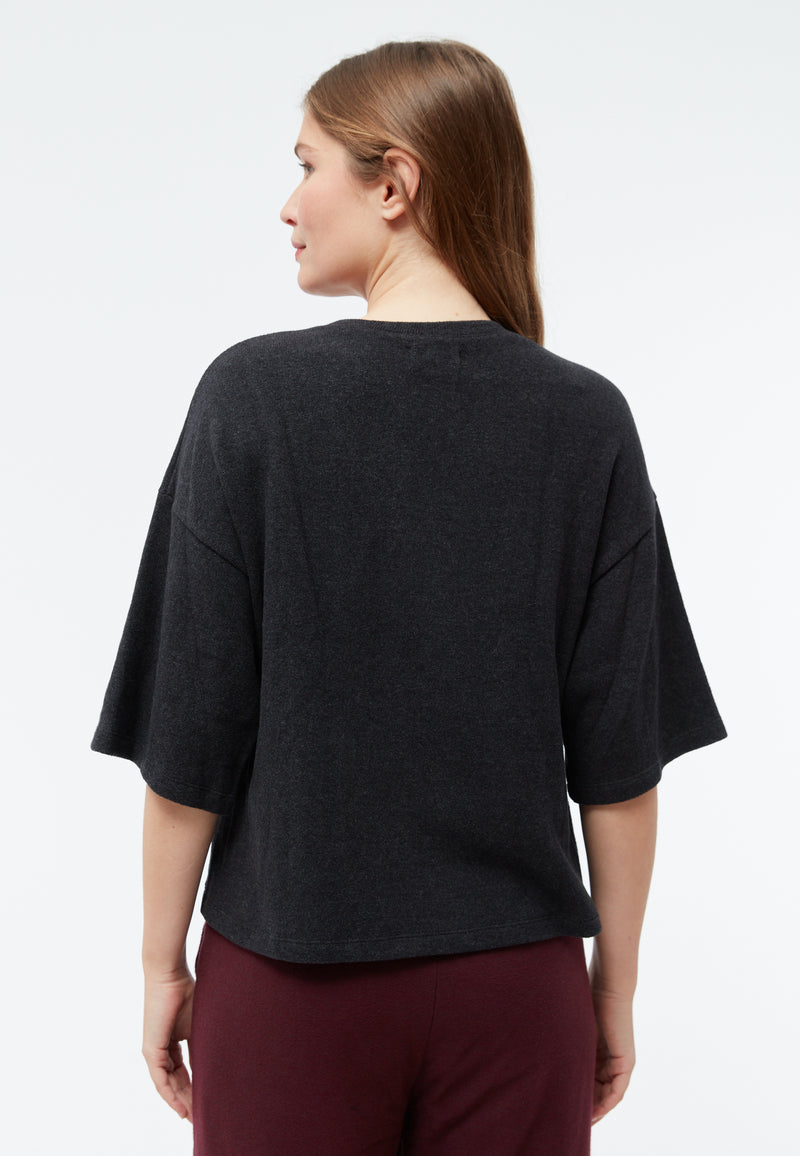 Givn Berlin Sweater GBSELMA aus recycelter Baumwolle Sweater Dark Grey