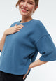 Givn Berlin Sweater GBSELMA aus recycelter Baumwolle Sweater Distant Blue