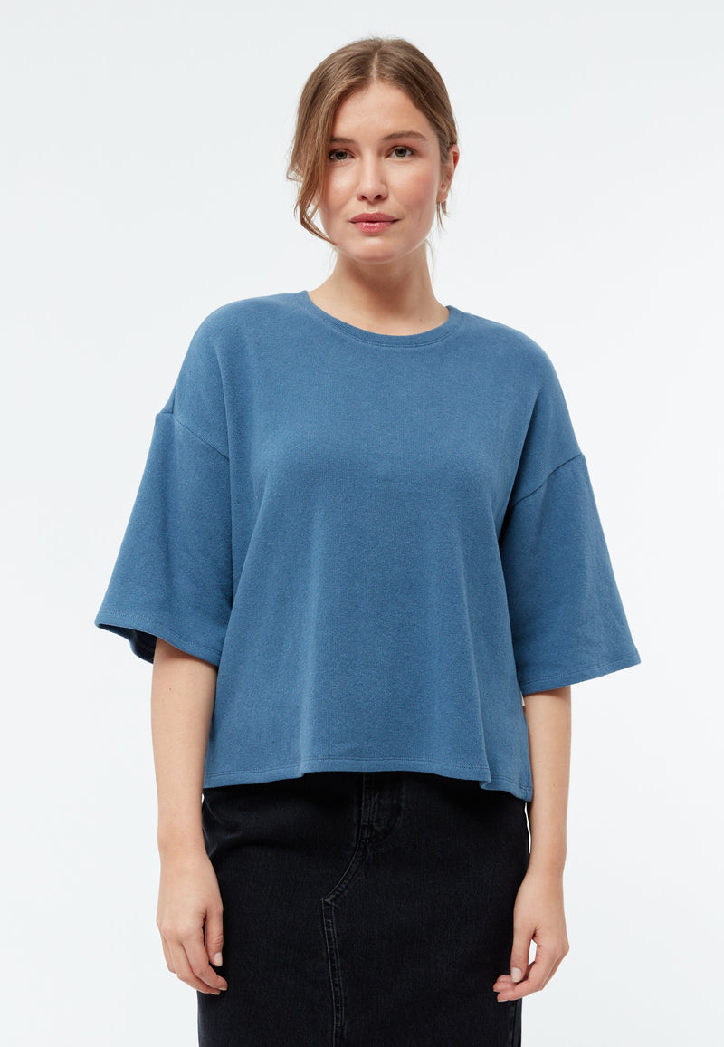 Givn Berlin Sweater GBSELMA aus recycelter Baumwolle Sweater Distant Blue