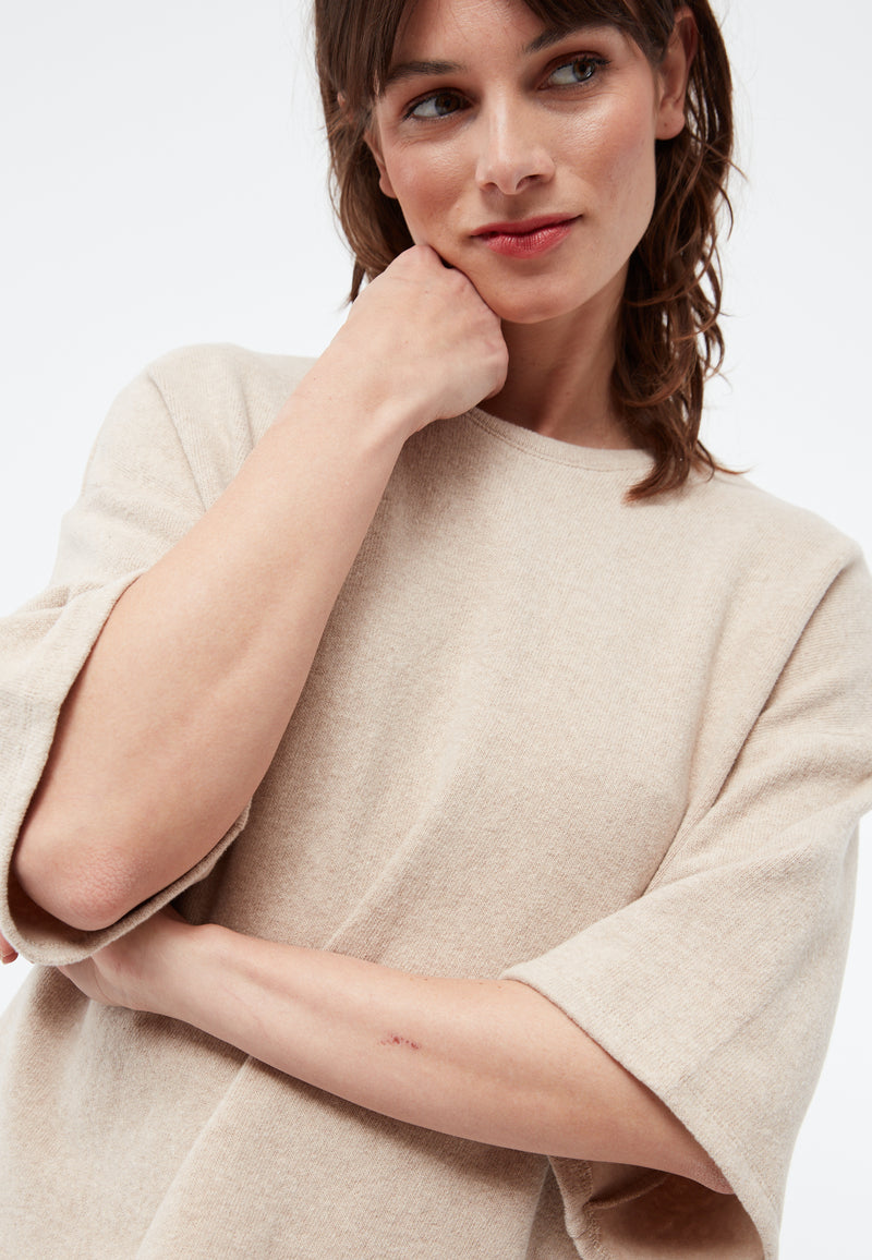 Givn Berlin Sweater GBSELMA aus recycelter Baumwolle Sweater Light Beige