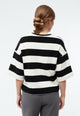 Givn Berlin Sweater GBSELMA aus recycelter Baumwolle Sweater Off White / Black (Stripes)