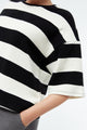 Givn Berlin Sweater GBSELMA aus recycelter Baumwolle Sweater Off White / Black (Stripes)
