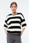 Givn Berlin Sweater GBSELMA aus recycelter Baumwolle Sweater Off White / Black (Stripes)