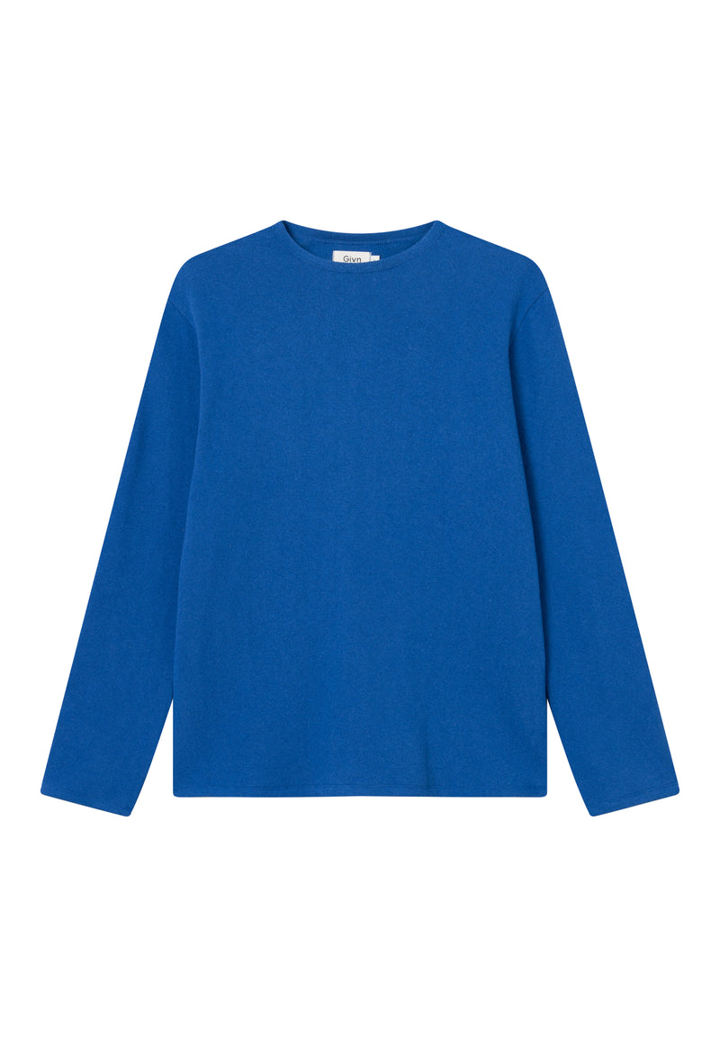 Givn Berlin Sweater IAN aus recycelter Baumwolle Sweater Deep Blue