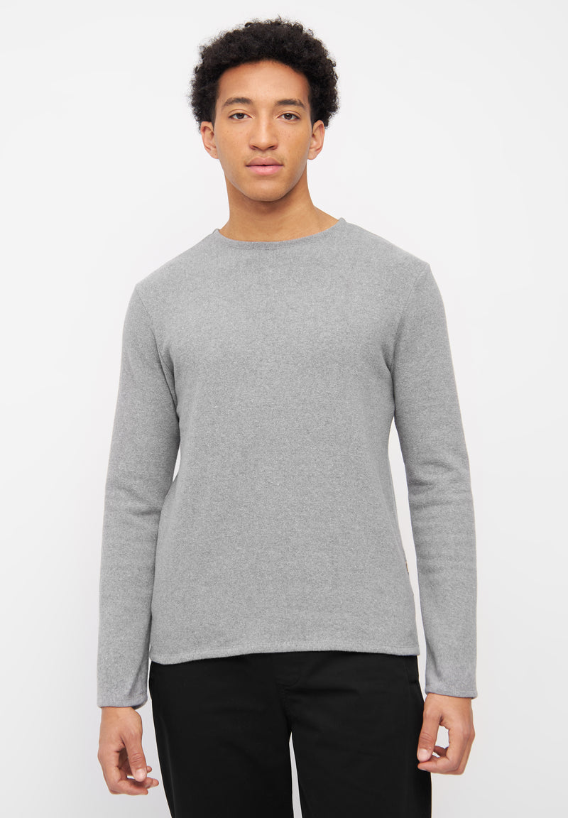 Givn Berlin Sweater IAN aus recycelter Baumwolle Sweater Stone Grey