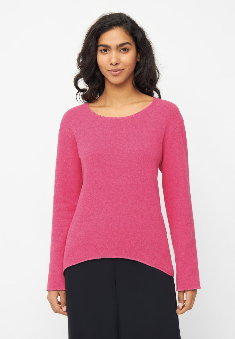 Givn Berlin Sweater LUCIA aus recycelter Baumwolle Sweater Berry Pink