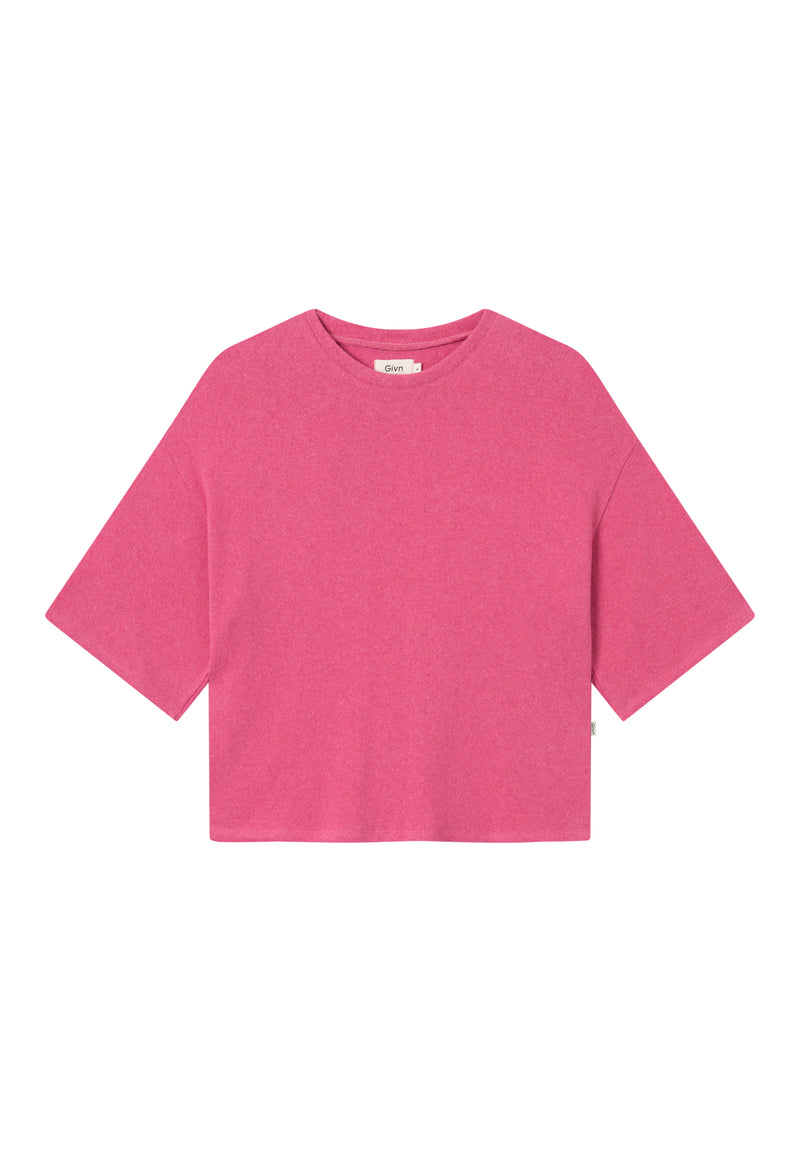 Givn Berlin Sweater SELMA aus recycelter Baumwolle Sweater Berry Pink