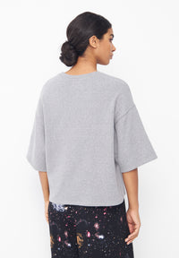 Givn Berlin Sweater SELMA aus recycelter Baumwolle Sweater Stone Grey
