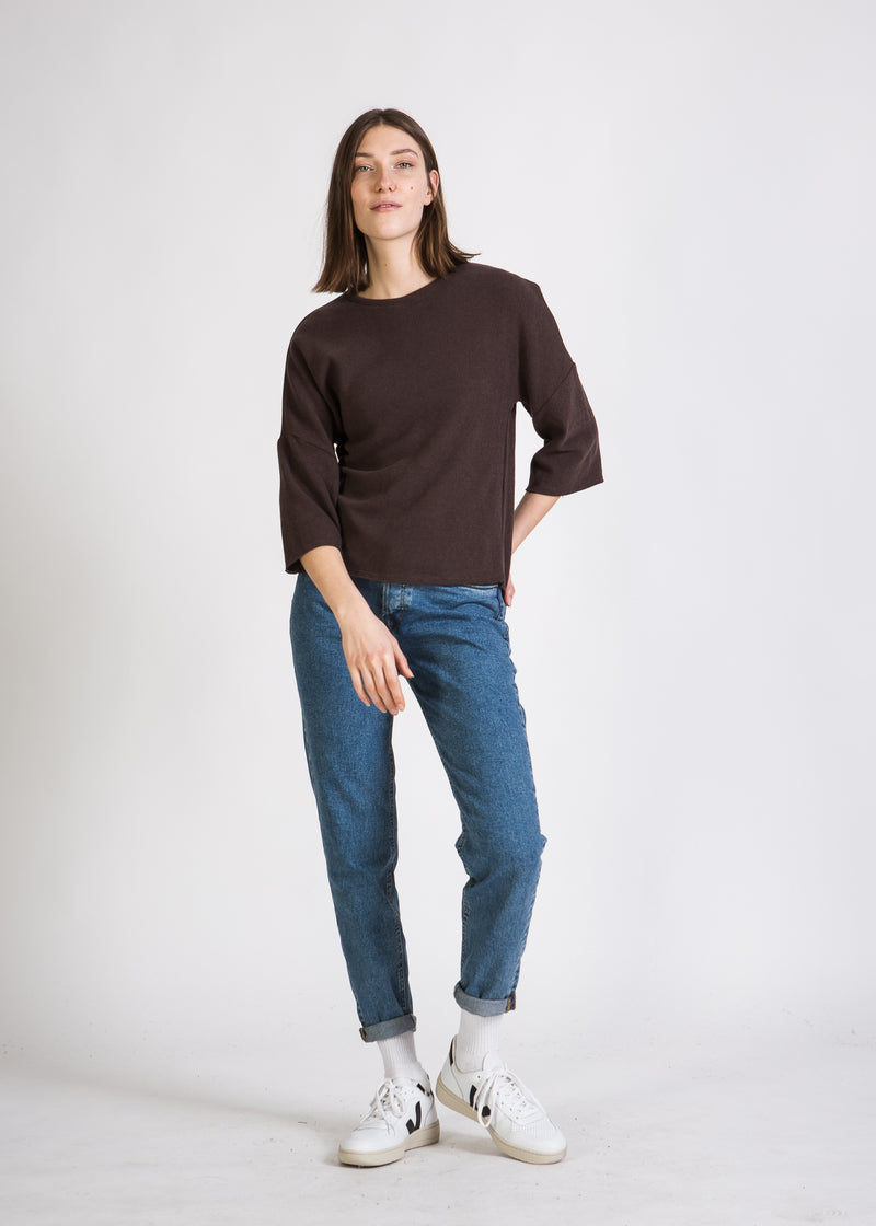 Givn Berlin Sweater SONA aus recycelter Baumwolle Sweater Moor