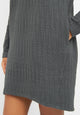 Givn Berlin Sweatkleid JOELLE aus Bio-Baumwolle Dress Shadow Grey (Lines)