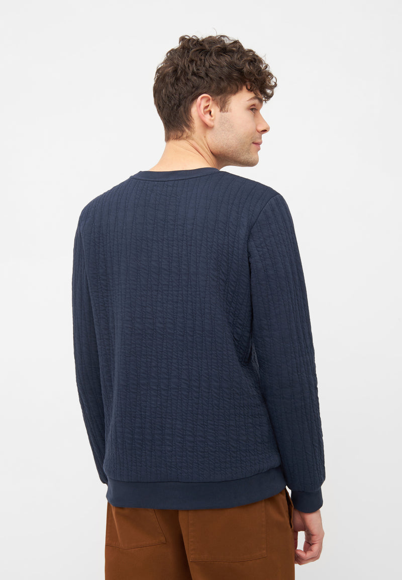 Givn Berlin Sweatshirt CANTON aus Bio-Baumwolle Sweater Midnight Blue (Lines)
