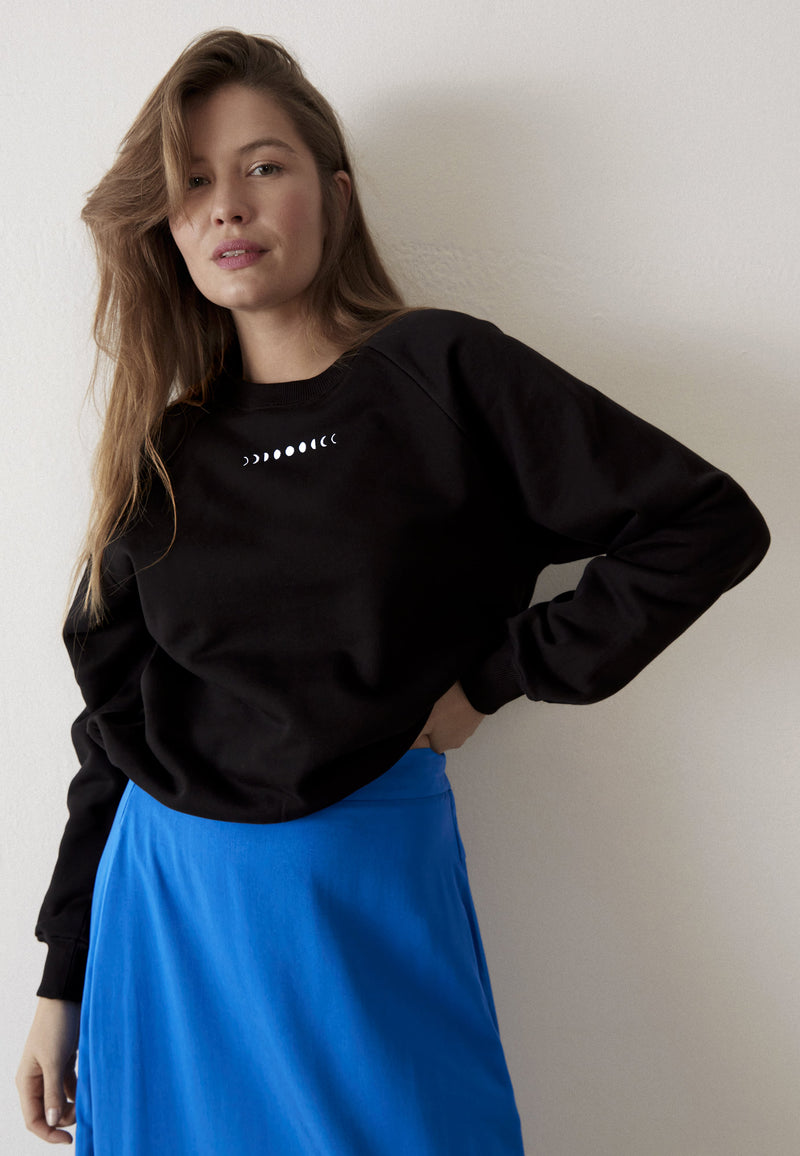 Givn Berlin Sweatshirt GBYARA aus weicher Bio-Baumwolle mit Stickerei Sweater Black