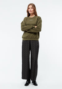 Givn Berlin Sweatshirt GBYARA aus weicher Bio-Baumwolle mit Stickerei Sweater Khaki