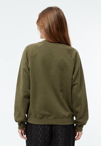 Givn Berlin Sweatshirt GBYARA aus weicher Bio-Baumwolle mit Stickerei Sweater Khaki