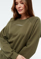 Givn Berlin Sweatshirt GBYARA aus weicher Bio-Baumwolle mit Stickerei Sweater Khaki