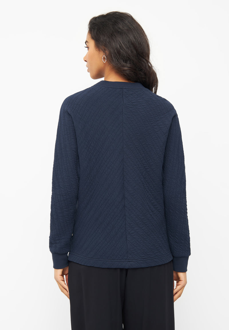 Givn Berlin Sweatshirt WILLOW aus Bio-Baumwolle Sweater Midnight Blue (Lines)