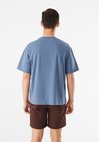 Givn Berlin T-Shirt GBCLIFF (Cassette) relaxed Fit aus Bio-Baumwolle T-Shirt Steel Blue
