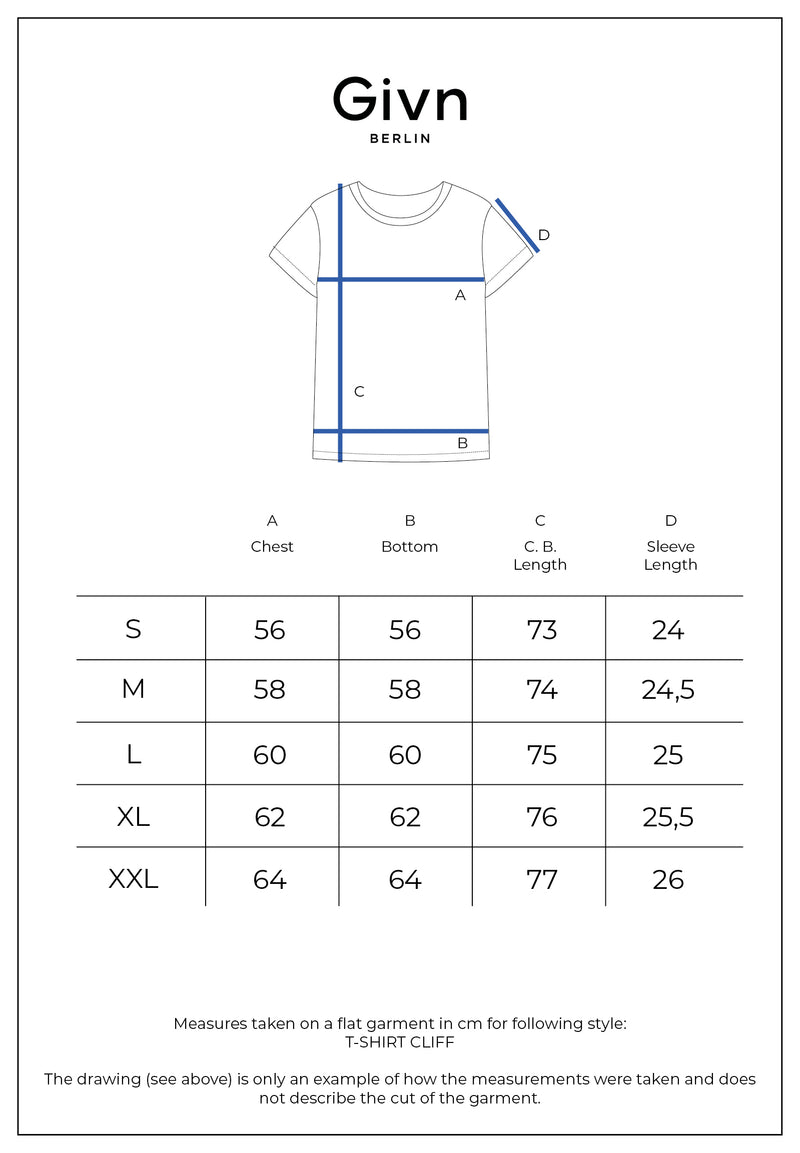 Givn Berlin T-Shirt GBCLIFF Heavyweight aus Bio-Baumwolle T-Shirt Midnight Blue