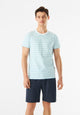 Givn Berlin T-Shirt GBCOLBY aus Bio-Baumwolle T-Shirt Green / Blue (Stripes)