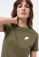 Givn Berlin T-Shirt GBFINE (YING YANG) aus Bio-Baumwoll Jersey mit Print T-Shirt Khaki