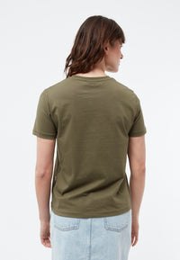 Givn Berlin T-Shirt GBFINE (YING YANG) aus Bio-Baumwoll Jersey mit Print T-Shirt Khaki