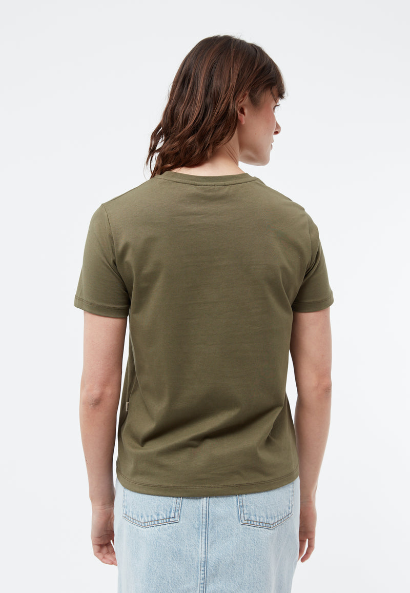 Givn Berlin T-Shirt GBFINE (YING YANG) aus Bio-Baumwoll Jersey mit Print T-Shirt Khaki
