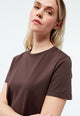Givn Berlin T-Shirt GBFINE aus Bio-Baumwoll Jersey T-Shirt Coffee Brown