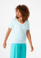 Givn Berlin T-Shirt GBJANE slim Fit aus Bio-Baumwolle T-Shirt Green / Blue (Stripes)