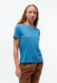 Givn Berlin T-Shirt GBJULIA aus Baumwoll-Leinen Mix T-Shirt Gentle Blue (Linen)