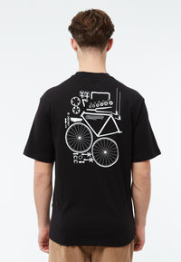 Givn Berlin T-Shirt GBLASSE (BIKE PARTS) aus Bio-Baumwoll Jersey mit Print T-Shirt Black