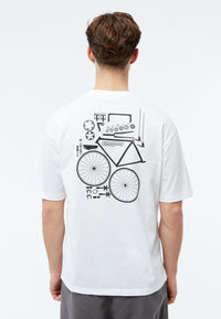 Givn Berlin T-Shirt GBLASSE (BIKE PARTS) aus Bio-Baumwoll Jersey mit Print T-Shirt White