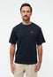 Givn Berlin T-Shirt GBLASSE (PAPER PLANE) aus Bio-Baumwolle mit Stickerei T-Shirt Midnight Blue