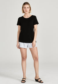 Givn Berlin T-Shirt LENA aus TENCEL™ Lyocell T-Shirt Black (Tencel)