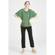 Givn Berlin T-Shirt TIANA aus Bio-Baumwolle T-Shirt Forest Green / Mango Orange (Stripes)
