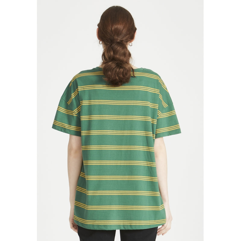 Givn Berlin T-Shirt TIANA aus Bio-Baumwolle T-Shirt Forest Green / Mango Orange (Stripes)