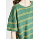 Givn Berlin T-Shirt TIANA aus Bio-Baumwolle T-Shirt Forest Green / Mango Orange (Stripes)