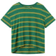 Givn Berlin T-Shirt TIANA aus Bio-Baumwolle T-Shirt Forest Green / Mango Orange (Stripes)
