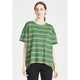 Givn Berlin T-Shirt TIANA aus Bio-Baumwolle T-Shirt Forest Green / Mango Orange (Stripes)