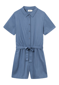 Givn Berlin Taillierter Jumpsuit GBCASSIE aus LENZING™ ECOVERO™ mit Gürtel Jumpsuit Steel Blue