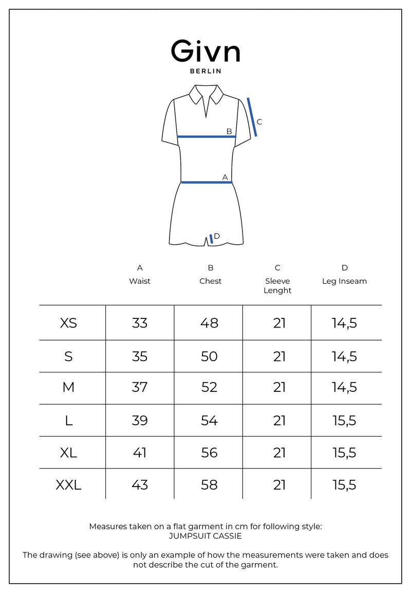 Givn Berlin Taillierter Jumpsuit GBCASSIE aus LENZING™ ECOVERO™ mit Gürtel Jumpsuit Steel Blue