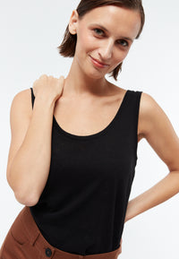 Givn Berlin Tank-Top GBMAISIE aus Baumwoll-Leinen Mix Top Black (Linen)