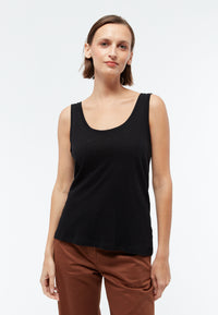 Givn Berlin Tank-Top GBMAISIE aus Baumwoll-Leinen Mix Top Black (Linen)