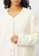 Givn Berlin Teddyfell-Cardigan LINN aus Bio-Baumwolle Jacket Off White
