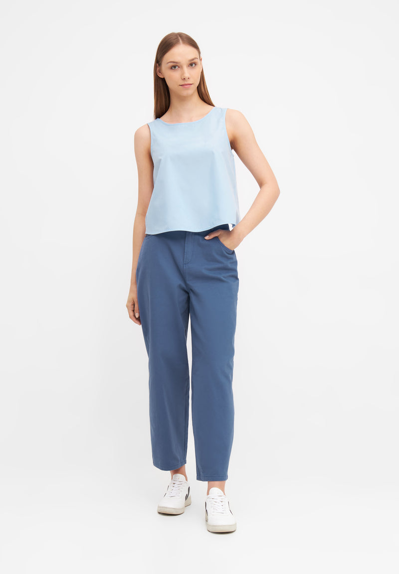 Givn Berlin Top GBDOROTHY aus Baumwolle mit Rückendetail Blouse Ice Blue