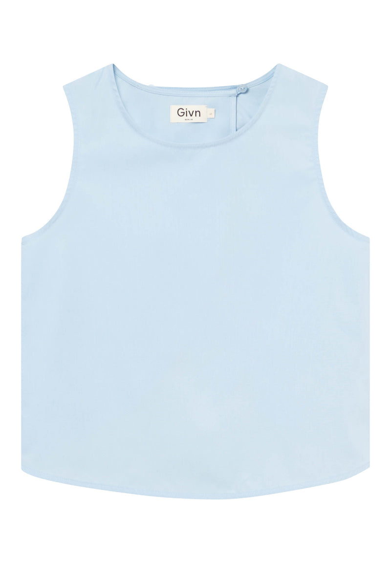 Givn Berlin Top GBDOROTHY aus Baumwolle mit Rückendetail Blouse Ice Blue