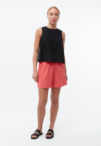 Givn Berlin Top GBDOROTHY aus Leinen mit asymmetrischer Rückenpartie Top Black (Linen)