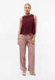 Givn Berlin Top GBDOROTHY aus Leinen mit asymmetrischer Rückenpartie Top Burgundy (Linen)